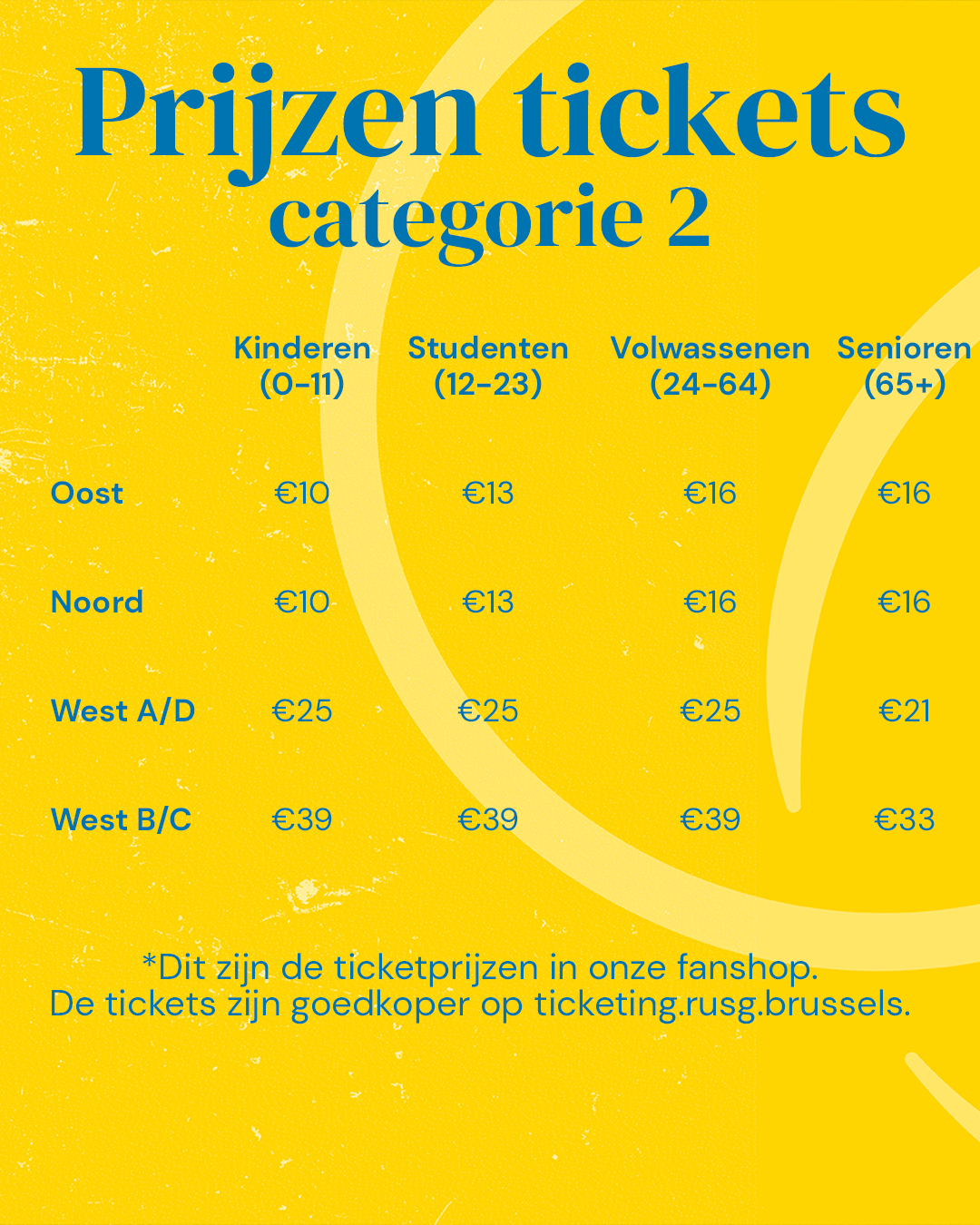 Ticketprice cat 2 NL